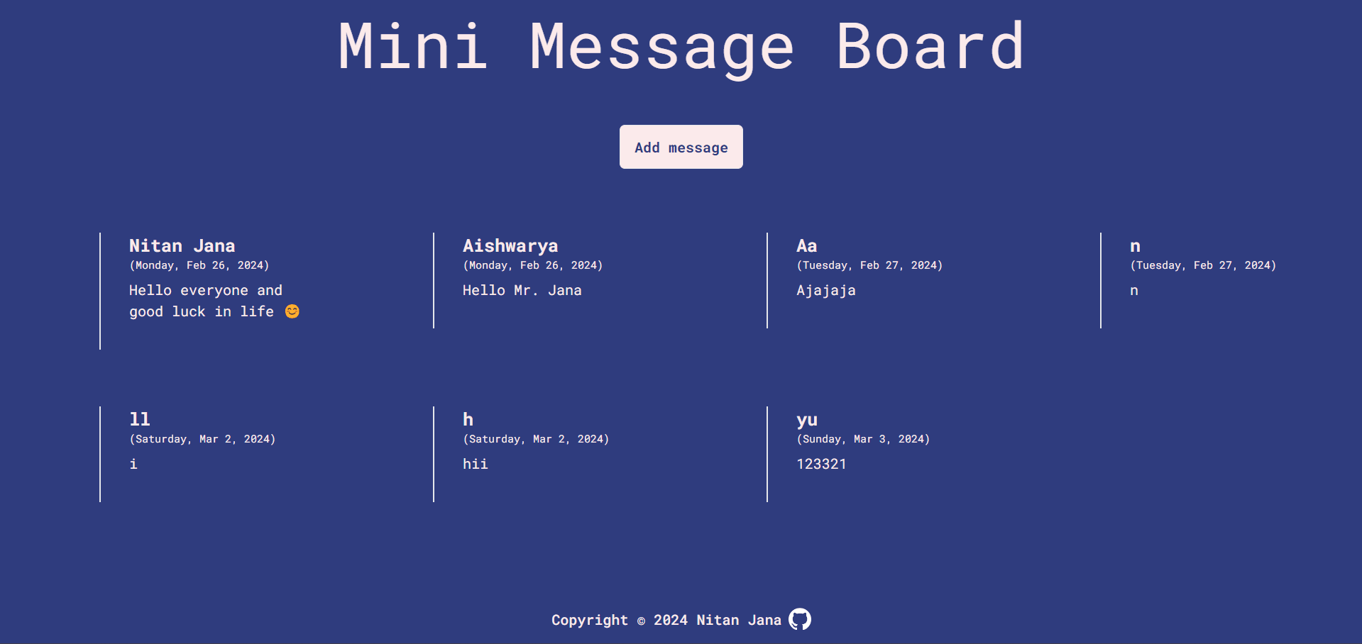 message board